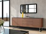 Sideboard aus Nussbaumholz Schwarz - Braun - Metall - Massivholz - Holzart/Dekor - 200 x 81 x 50 cm