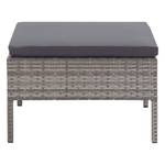 Garten-Lounge-Set Grau - Metall - Polyrattan - 60 x 35 x 60 cm