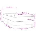 Boxspringbett 3017288-1 Schwarz - 80 x 203 cm