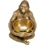 Deko Figur Gorilla Holding Bowl Gold - Kunststoff - 34 x 41 x 33 cm