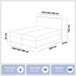 Boxspringbett Doppelbett Laval Hellgrau - Breite: 200 cm