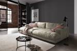 KAWOLA Big Sofa MADELINE Cord Granit - Tiefe: 170 cm