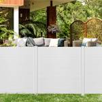 Gartenzaun 2-teilig Weiß - Kunststoff - 123 x 124 x 123 cm