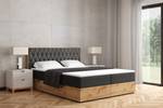 Boxspringbett LOLLY4 Schwarz - Breite: 189 cm - H3