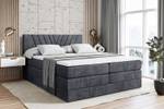 Boxspringbett ERNINA KING Steingrau - Breite: 120 cm