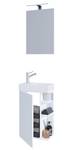 Table de toilette LumiaSet de 3 Blanc