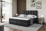 Boxspringbett BOXI1 Hochglanz Schwarz - Breite: 120 cm - H3