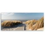 KUNSTDRUCK Beach with Coastal Grasses 3 90 x 30 cm