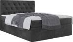 Boxspringbett mit Topper BOREO Dunkelgrau - Breite: 160 cm - H3