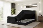 Boxspringbett MIAMI KING Schwarz - Breite: 140 cm