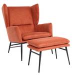 Lounge-Sessel mit Ottomane L62 Braun - Textil - 73 x 96 x 82 cm