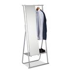 Garderobe Metall mit Ganzkörperspiegel Silber - Glas - Metall - 65 x 157 x 39 cm