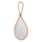 Deko-Spiegel CARMEN DROP, 2er-Set Beige - Rattan - 2 x 45 x 19 cm