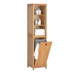 Hochschrank mit Wäschesack BZR95-N Braun - Holzwerkstoff - 40 x 172 x 35 cm