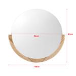 Miroir mural Atri Beige - Bois massif - 64 x 61 x 2 cm