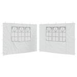 Zeltwand (2er Set) 296174 Weiß - Kunststoff - 1 x 195 x 300 cm