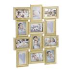 Bilderrahmen für 12 Fotos Gold - Holzwerkstoff - Kunststoff - 53 x 69 x 3 cm