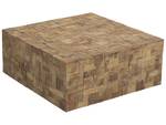 Table basse GAMBO Marron - Bois massif - 80 x 33 x 80 cm