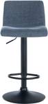 Tabouret de bar Branford Lot de 2 Bleu - Textile