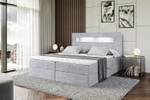 Boxspringbett - ORGOL Hellgrau - Breite: 120 cm - H3