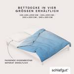 Bettbezug Woven Fade Satin Grau - 155 x 220 cm