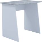 Bureau Table d'ordinateur Masola Mini Gris - Blanc - Largeur : 80 cm