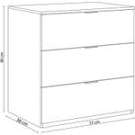 Bloc-tiroirs Bridgeport Blanc Blanc - Bois manufacturé - 38 x 80 x 77 cm