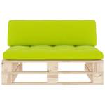 Paletten Mittelsofa 3016504-8 Braun - Grün - Holzwerkstoff - Holzart/Dekor - 110 x 55 x 65 cm