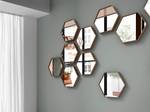 Miroir avec cadre en bois de noyer Marron - Bois/Imitation - En partie en bois massif - 46 x 6 x 40 cm