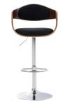 Tabouret de bar Kingston Lot de 2 Noir - Imitation noyer