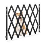 Ausziehbares Hundeabsperrgitter Schwarz Schwarz - Bambus - Metall - 140 x 87 x 2 cm