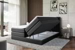 Boxspringbett IDRIKO KING Hochglanz Schwarz - Breite: 180 cm