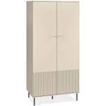 Kleiderschrank DROMA Weiß - Holzwerkstoff - Kunststoff - 92 x 190 x 53 cm