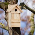 Nichoir à oiseaux en bois avec un toit Marron - Bois manufacturé - 16 x 25 x 14 cm