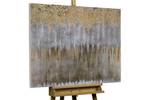 Acrylbild handgemalt Oro y Plata Gold - Massivholz - Textil - Holz teilmassiv - 100 x 75 x 4 cm