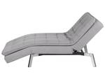 Chaiselongue LOIRET Grau - Hellgrau - Silber