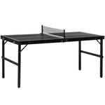 Mini Tischtennisplatte A90-340V80BK Schwarz - Holzwerkstoff - 76 x 72 x 152 cm