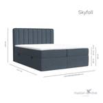 Boxspringbett Skyfall Blau - Breite: 180 cm