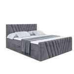 Boxspringbett ERNINA-Z Steingrau - Breite: 200 cm - H4