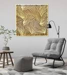 Metallbild Nature's Praise Gold - Metall - 80 x 80 x 3 cm