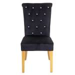 Chaise salle à manger D22 (lot de 2) Noir - Doré