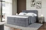 Boxspringbett ERNINA KING Steingrau - Breite: 120 cm