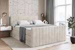 Boxspringbett EDITA-Z KING Beige - Breite: 120 cm