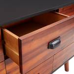 ANDIN Sideboard Schwarz Akazie Natur