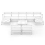 Garten-Lounge-Set (10-teilig) 3009739-1 Weiß - Massivholz - Holzart/Dekor - 70 x 30 x 70 cm