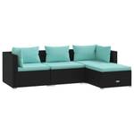 Garten-Lounge-Set (4-teilig) 3013632-7 Schwarz - Blau - Hellblau - Höhe: 30 cm