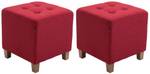 Tabouret bas Pharao Lot de 2 Rouge