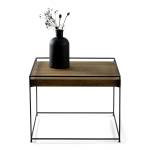 Couchtisch Thin Wood 60 Walnut Schwarz Schwarz - Metall - 60 x 46 x 60 cm