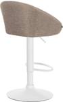 Tabouret de bar Davie Gris - Textile - 55 x 86 x 51 cm