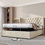 Polsterbett XUE AGD8 Beige - Holzwerkstoff - Massivholz - 146 x 99 x 207 cm